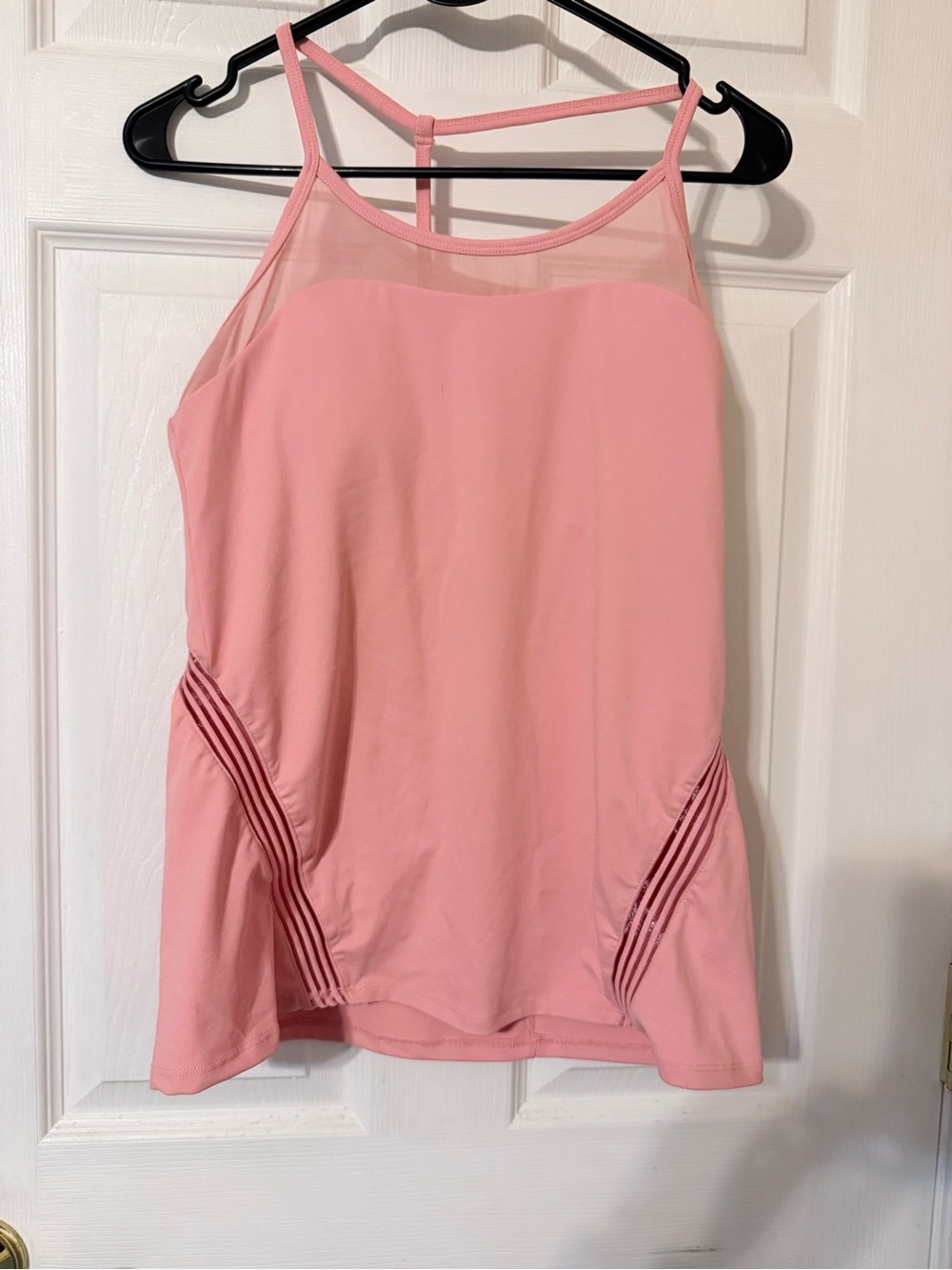 Fabletics Pink Mesh-Trim Strappy Camisole